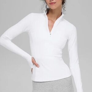Alo Rapid White Half Zip Pullover